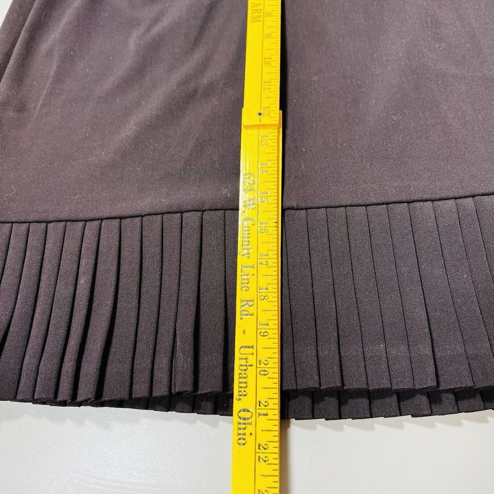Briggs New York Skirt Pleated Women Sz 8 Vintage Brown‎ Y2K Corporate Goth Mocha - Picture 5 of 6